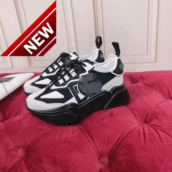 

shoes designer men luxury designers women platform leather casual shoe low lace up sneakers dgs''dolc''gabbanas qal, Black