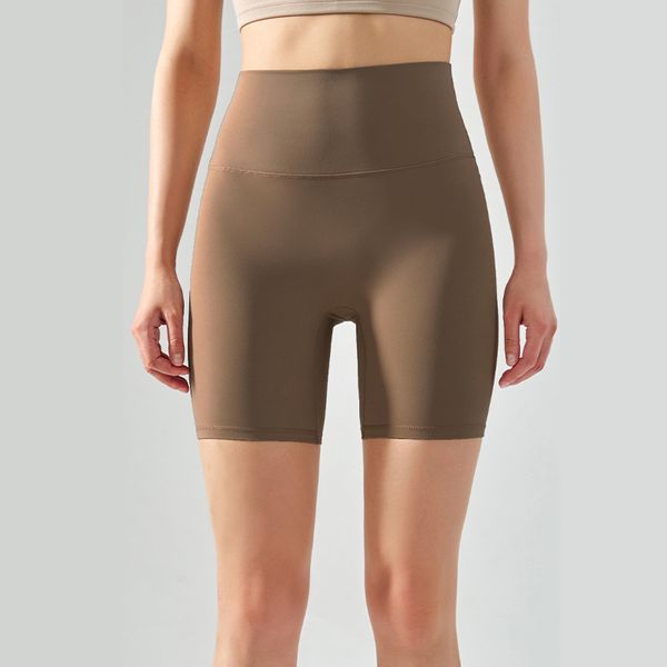 

alo yoga pants women's summer high waist and hip lifting sports fitness half pants no embarrassment thread nude high elastic cycling pa