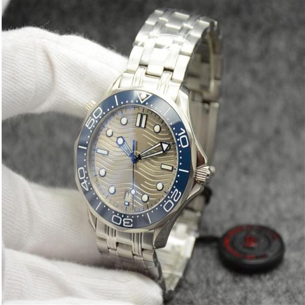 

luxury watch 42mm automatic mechanical outdoor mens watches watch black dial with stainless steel bracelet rotatable bezel transpa345f, Slivery;brown