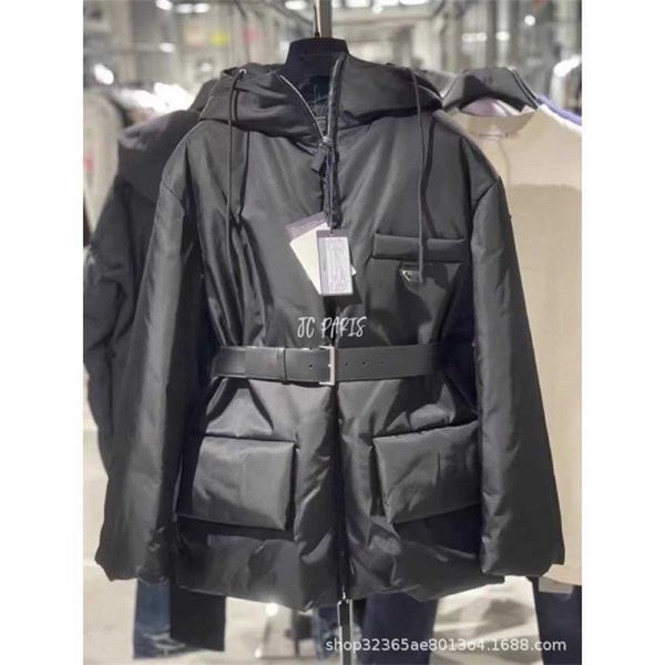

30% off family autumn winter new regenerated ni series black belt hooded large pocket cotton simple and fashionable coat