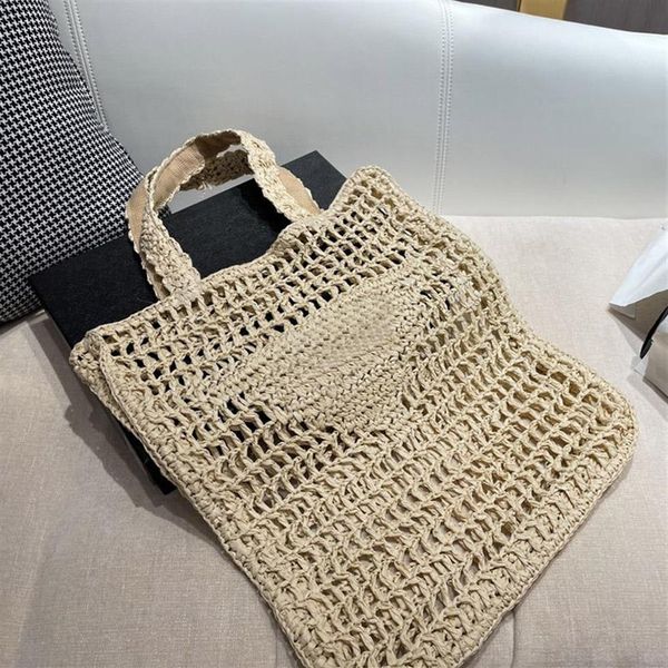 

summer beach straw bag leisure rattan woven women's handbag wicker female extra large capacity ladies bucket travel wallet272a