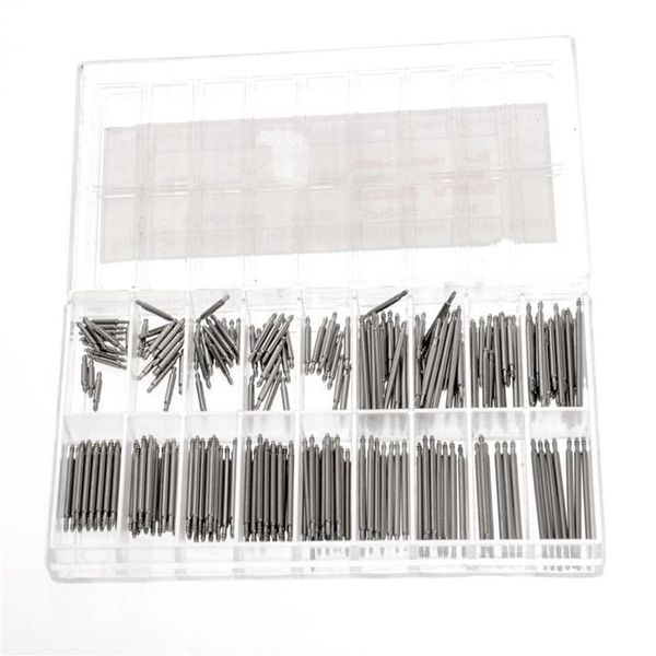 

repair tools & kits a box of 270pcs 8mm-25mm stainless steel watch strap band link spring bars tool silver225t