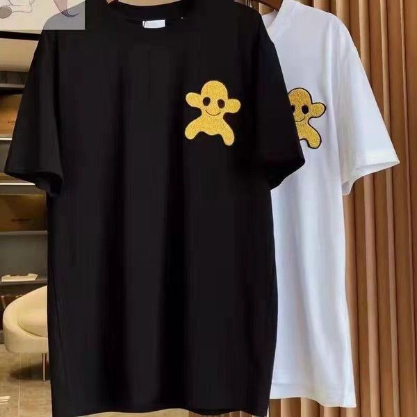 

t-shirt 2022 summer lovers tees women monster o neck loose casual tshirt men's and women's black short sleeve tshirt female white