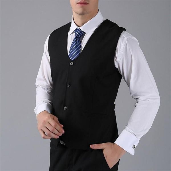 

blazers formal business black mens vests slim fit latest design fashion men british style men vests costume made 673, White;black