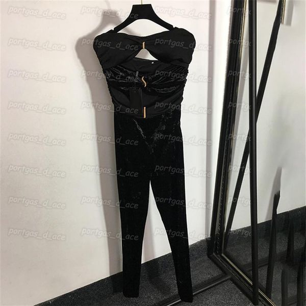 

fashion velour women bodysuit black rompers black backless rompers242r