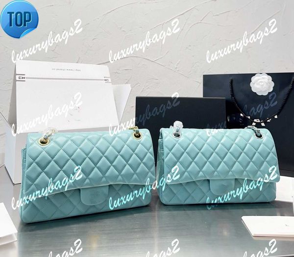 

cf bag designer fahion handbag genuine leather sheepkin luxury chain cc 15 color 25cm gold silver hardware crobody shoulder cro body pure