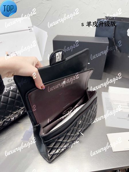

cf bag designer fahion handbag genuine leather sheepkin luxury chain cc 15 color 25cm gold silver hardware crobody shoulder cro body pured
