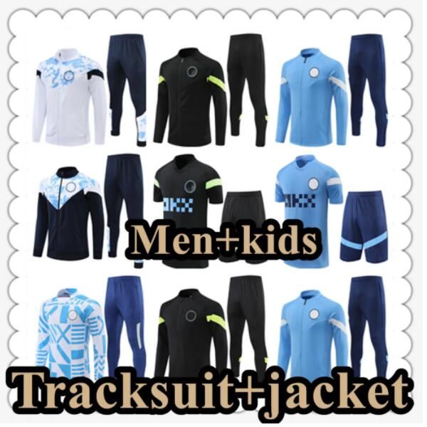 

22 23 haaland soccer jerseys grealish sterling mans cities mahrez tracksuit jacket de bruyne foden bernardo 2022 2023 football shirt kids k, Black