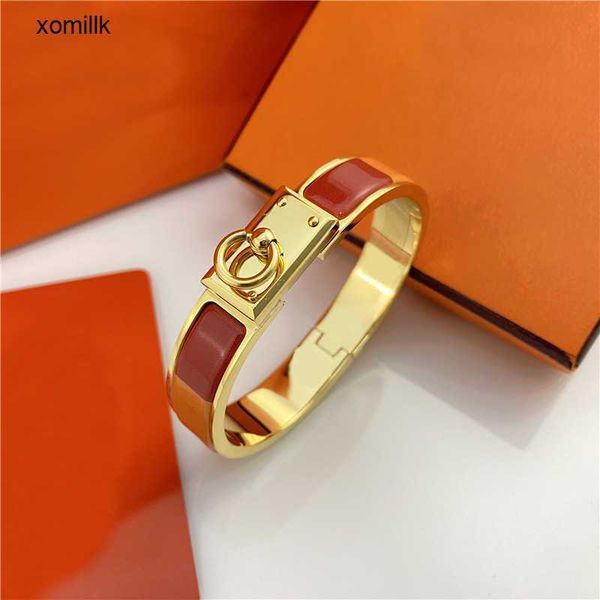 

hermm designer bracelet aijia h lock button high version letter enamel style titanium steel clasp 89bi, Black