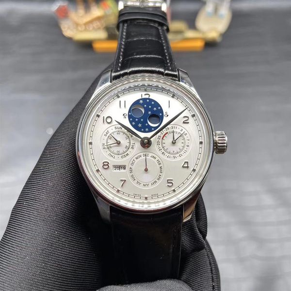

v9 portugal series iw503302 movement 52610 movement sapphire mirror 41mm13mm men's fashion sports watch automatic mecha307a, Slivery;brown