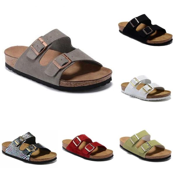 

designer birks sandals men women arizona gizeh slippers casual sandal mixed colors flip flops strap beach sliders outdoor indoor woody mules, Black