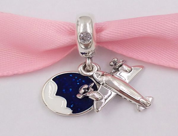 

andy jewel 925 sterling silver beads propeller plane dangle charm charms fits european pandora style jewelry bracelets necklace 7910579, Black