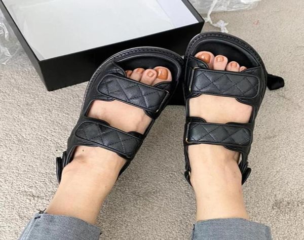 

sandals fashion thick buttom shoes woman quilted black leather platform female summer sandalias de las mujeres ln304830734