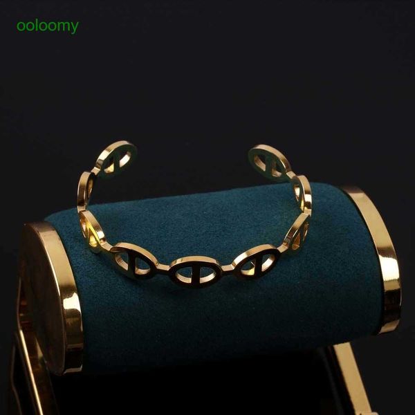 

hemres designer bracelet gold bracelet for women pig nose fashion friend handicraft for women titanium steel bracelet sk0z igd4, Black
