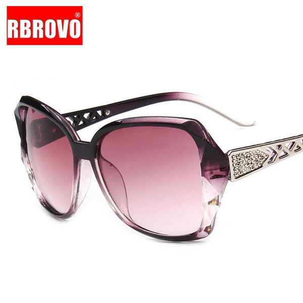 

sunglasses rbrovo 2023 vintage big frame sunglasses women brand designer gradient lens driving sun glasses uv400 oculos de sol feminino j230, White;black