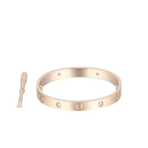 

love bangle screw bracelet designer bracelets luxury jewelry women bangle classic 5 0 titanium steel alloy gold-plated craft color284o, Black