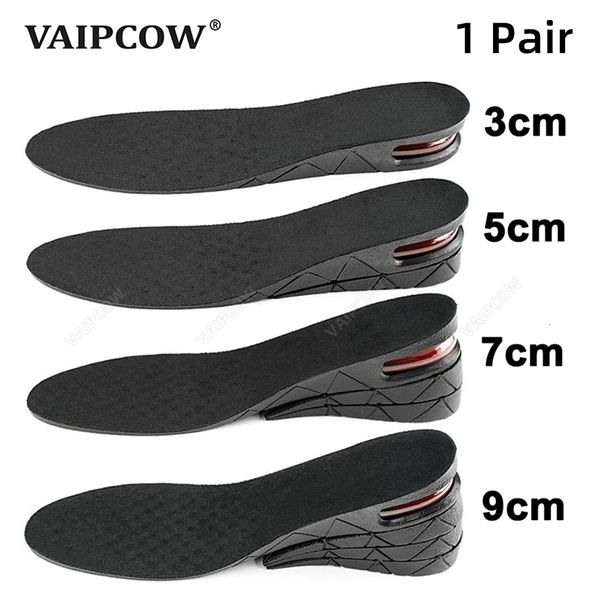 

shoe parts accessories 39cm invisible height increase insole cushion adjustable heel insoles insert taller support absorbant foot pad 230421, White;pink