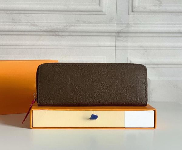 

m60742 m61298 clemence wallets woman leather zipper coin purse designer wallet fashion canvas card holder pocket long women clutch3236860, Red;black