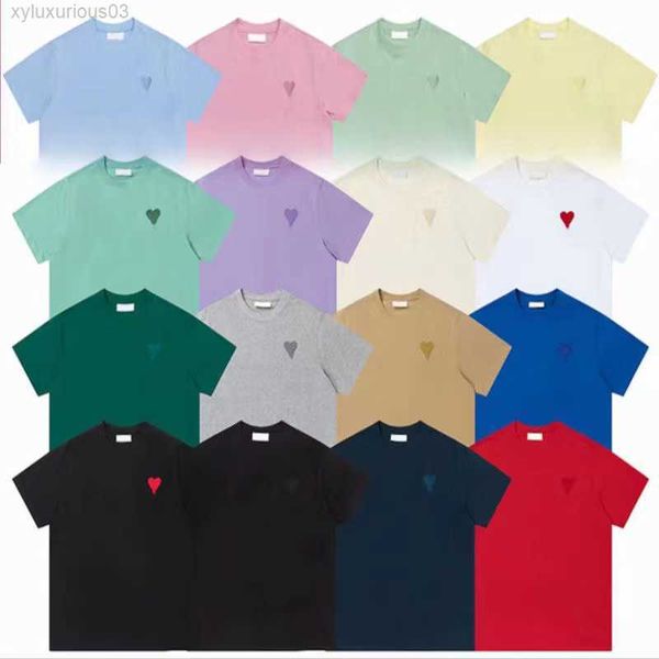 

mens t-shirts short sleeve shirts women designer luxury amis t shirt fashion men s casual man clothing, White;black