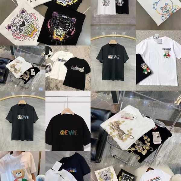 

26% off fashion printed gujia t-shirt couples half original men's and women's short sleeve spring/summer new round neck casual, White