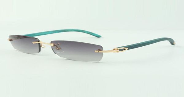 

plain sunglasses 3524012 with teal wooden sticks and 56mm lenses for unisex5890318, White;black