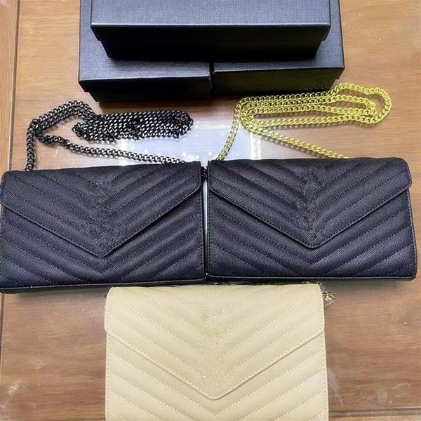 

woman bag handbag purse original box genuine leather women messenger cross body chain caviar lambskin283d