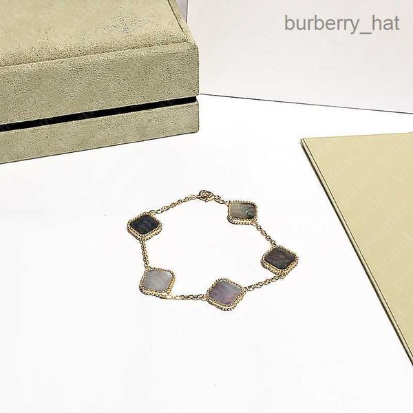 

18k gold bracelet for women stainless steel girls bracelets fashion plant style jewelry mother's day christmas birthday gift, Black