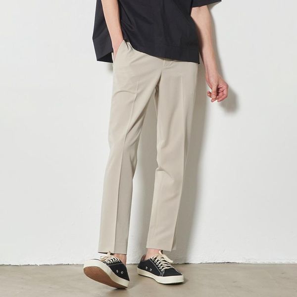 

blazers 2022 summer men's fashion loose ninth casual pants korean style khaki/black/brown color suit pants trousers m2xl, White;black