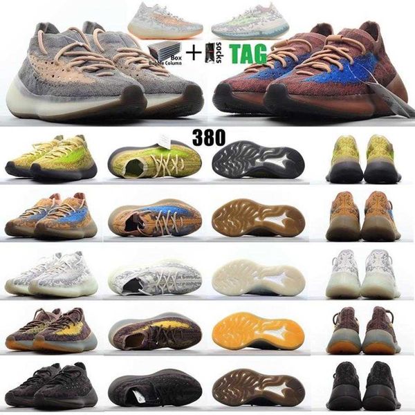 

glow running mist hylte yeezzys 380 west 380s mens shoes alien blue quality 3m originals reflective calcite oat yecoraite wome fax dcf