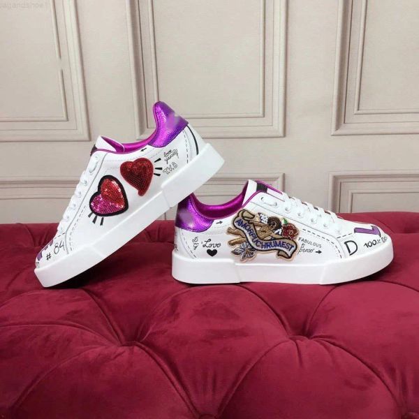 

shoes men women spikes mens real trainers fashion party winter studded casual shoe leather sneakers dgs''dolc''gabbanas, Black