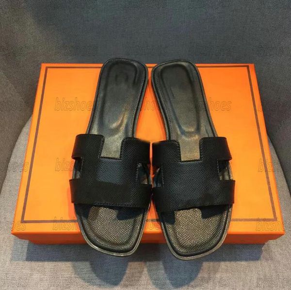 

womens designer oran sandal h flat slippers cut-out 2023 fashion chypre h sandals slides flt mule rubber brown black white pink sandlas
