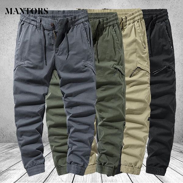 

pants cargo pants trousers men 2022 brand mens clothing sport pant military hiking camping trousers male solid cotton tactical bottom, Black