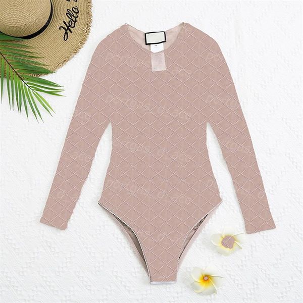 

vintage letters embroidered t shirt leotards womens long sleeve playsuit see through tulle leotard shirt one piece beachwear2911, Black