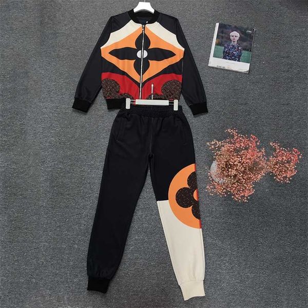 

leisure premium cotton sports women's two piece set large size fashion, White