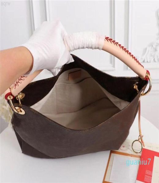 

style brown flower genuine bggs leather m40249 artsy mm size women handbags purses shopping bag tote clutch shoulder bags chec8374016