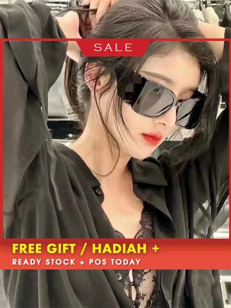 

luxury designer vintage brand sunglasses uv400 women 2023 new slp sunglass women's net red large square slimming sunglass slm119 shades, White;black