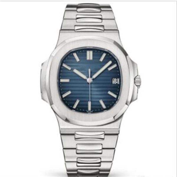 

nautilus watch men automatic casual watches 5711 silver strap blue stainless mens mechanical orologio di lusso wristwatch date302l, Slivery;brown