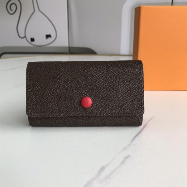 

designer 6 key holder men wallet door car pouch pocket card coin purse keyring women luxury classic hasp six keys ring fashion key2518, Red;blue