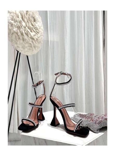 

sandals amina perfect official quality amina shoes genuine leather muaddi heeled sandal woman slingback ankle strap open toe6271779, Black