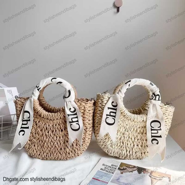 

stylisheendibags designer bags women's summer bag fashion woody the tote straw bag vacation travel beach bags clutch crossbody beach sh