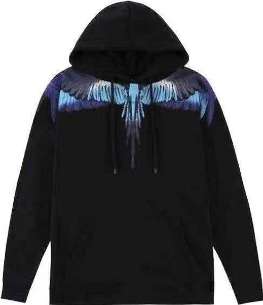 

amp sweatshirts men's hoodies winter new black blue wing sweater with hat round neck long sleeve and women loose large lovers fashion