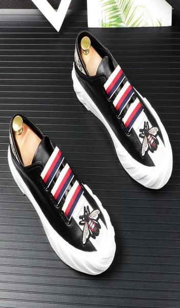 

new fashion summer white casual men leather shoes driving moccasin mens soft breathable sneakers men party wedding loafers i733293777, Black