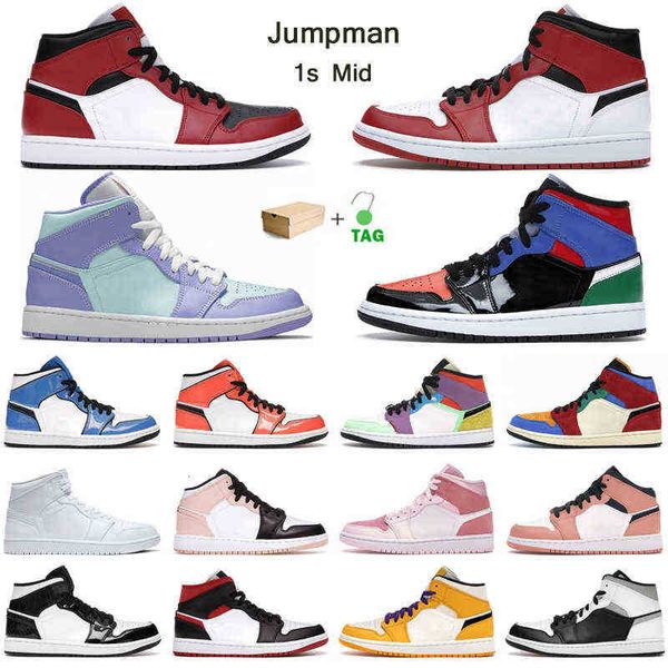 

jumpman 1s mid basketball shoes 1 mens trainers white shadow smoke grey ice cream university blue purple pulse womens outdoor sneakers with
