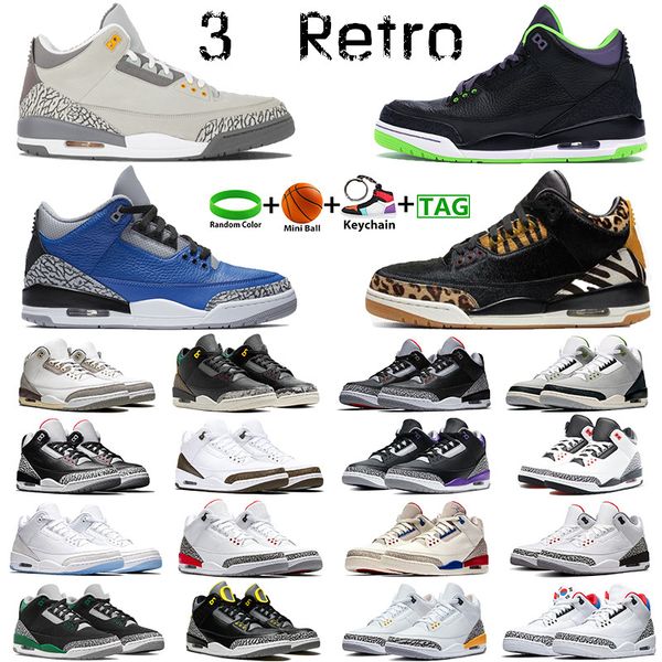 

men basketball shoes 3 retro cool grey fire red denim fragment mens sneakers pe white purple rust pink racer blue 3 womens boots trainers