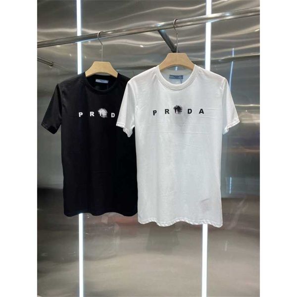 

family spring/summer new lazy leisure simple front and back letter printing slim neutral short sleeve t-shirt for women, White