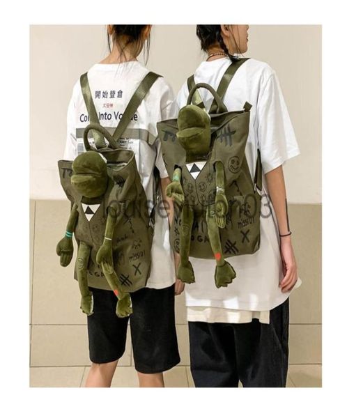 

designer basketball school cute cartoon frog backpack mens womans tote shoulder handbag messenger fashion student leisure canvas l8312625