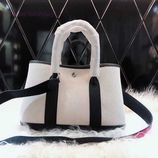

designer herbag garden party evening 2023 spring new layer cowhide colored canvas garden large capacity handheld women's bag wc3r