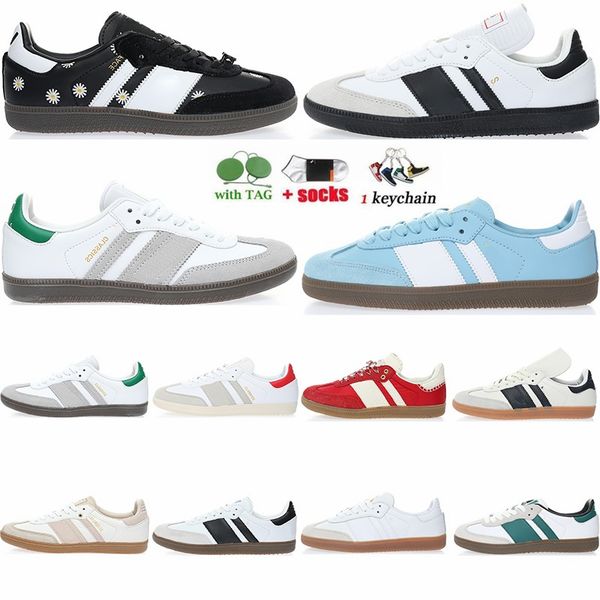

og original designer casual sambas shoes vegan white black gum red gazelles trainers wales bonner cream green sambas vintage platform sneake