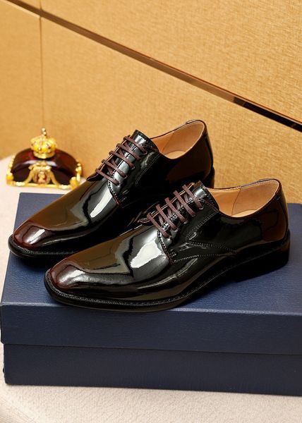 

new 2023 mens dress shoes genuine leather leisure flats brand fashion casual loafers formal party wedding business shoes size 38-45, Black