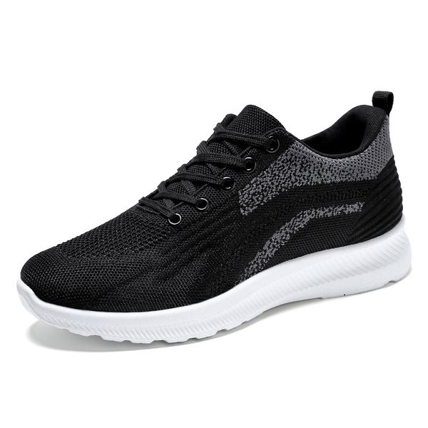 

men's running shoes are lightweight and comfortable.with lightweight shock3 absorption white black and grey outdoor sports shoes for me